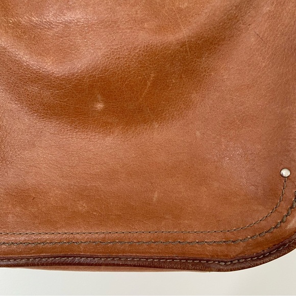 The Sak Crossbody Purse Tan Leather Adjustable Hippie Festival Western Boho - Picture 7 of 15